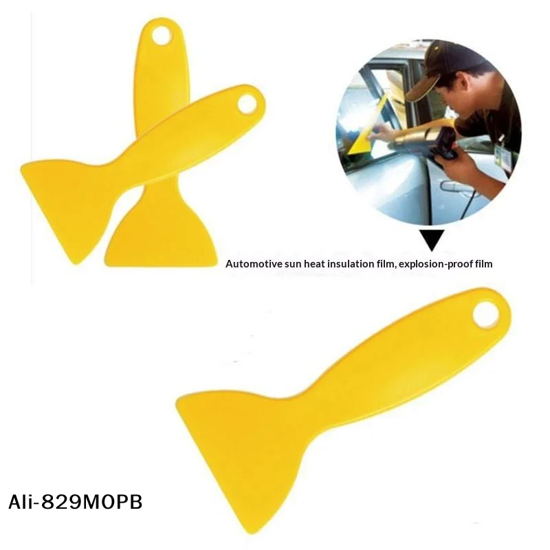 【P】자동차 윈도우 틴팅 도구 노란색 스퀴지 유리창 필름 헤드라이트 필름 삼각 스퀴지