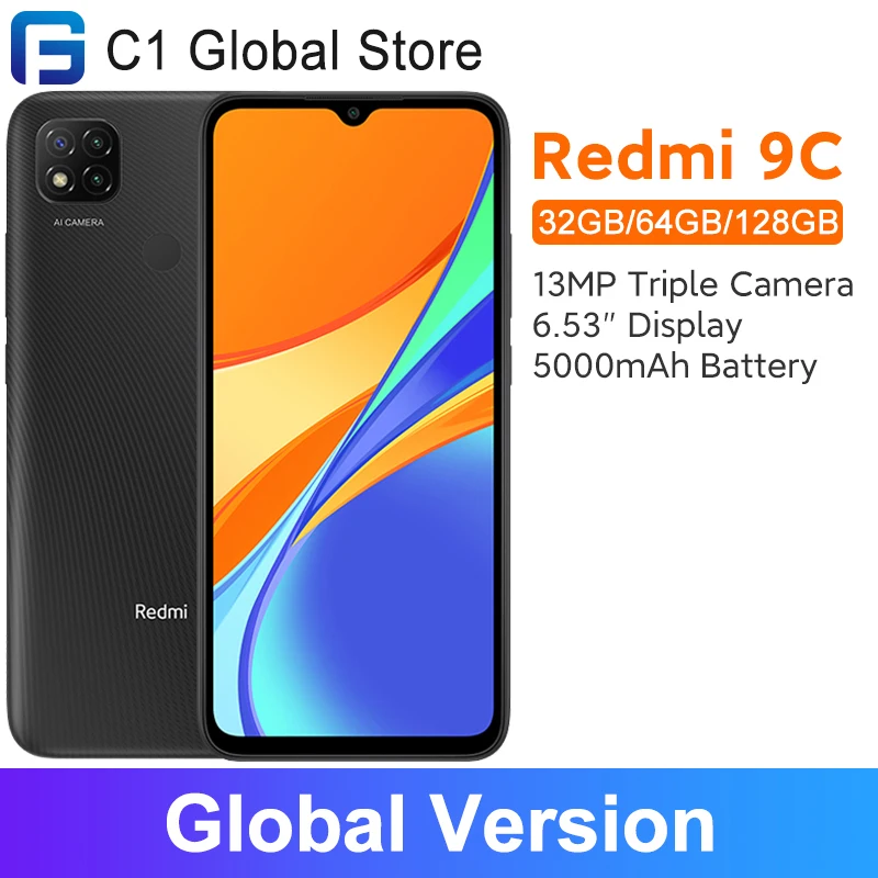 Global Version Xiaomi Redmi 9C 9 C 3GB 64GB Smartphone Helio G35 Octa Core  6.53 Display 13MP Rear Cameras 5000mAh Moblie Phone - AliExpress