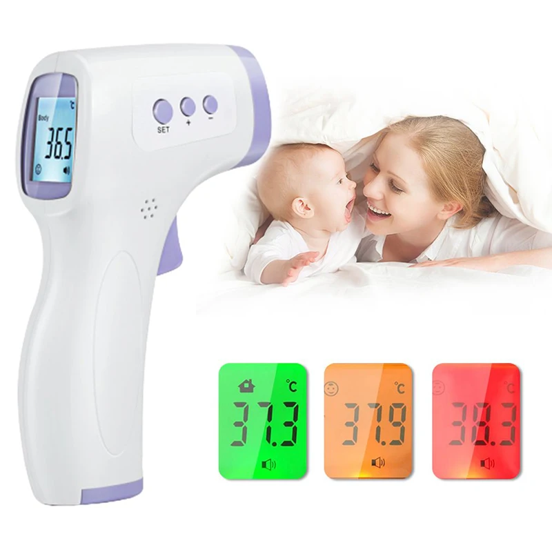 Forehead Thermometer Front Digital Non-contact Laser Body Temperature Gun Ear Medical Household Infrared Fever