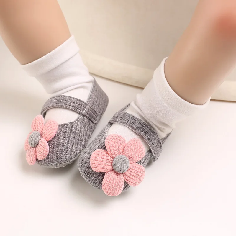 Cute Flower Baby Girl Shoes Soft Shoes Anti-slip First Walker for Newborn Spring Summer Infant Crib Shoes 0-12 Months 2