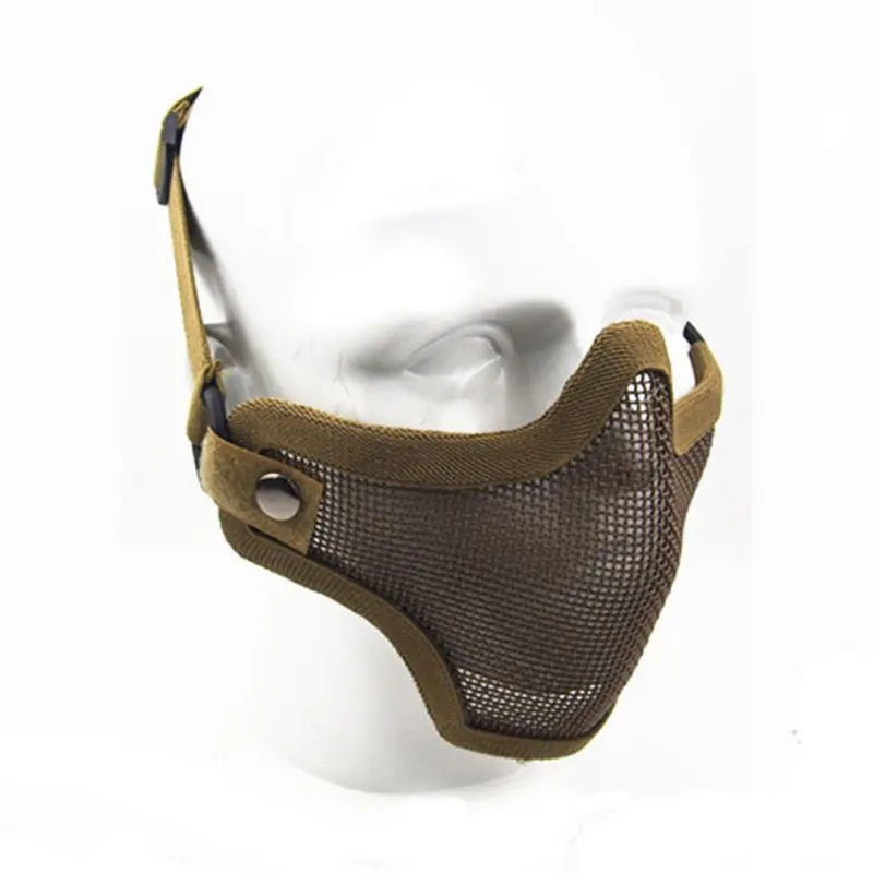 Description Picture 4 of itemTactical Strike Metal Mesh Mask Hunting Half Face Protection Mask For FAST Helmet Camouflage Hunting Equipment Accessories