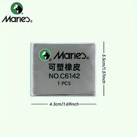 Marie's 2/4/6pcs Grey Plasticity Erasers Kneaded Rubber for Blend, Highlight, Shade, Smooth, Sketching, Drawing for Adults 6