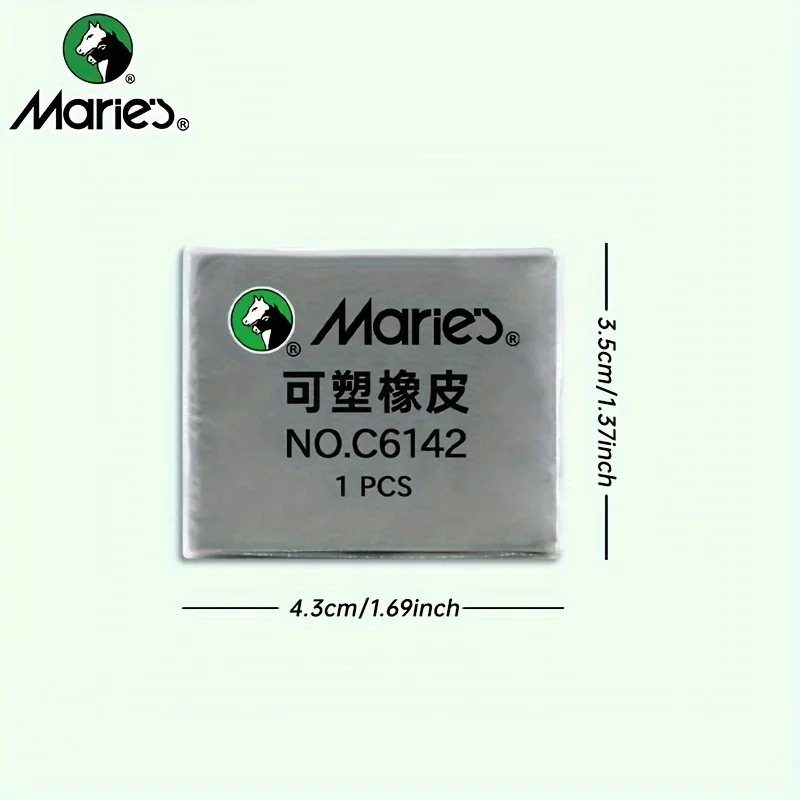 Marie's 2/4/6pcs Grey Plasticity Erasers Kneaded Rubber for Blend, Highlight, Shade, Smooth, Sketching, Drawing for Adults 6