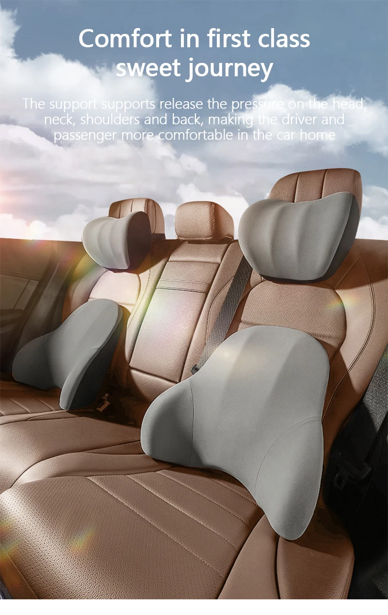 Lumbar Support Pillow - Electric Vibration Massage Cushion for Car Seat Comfort