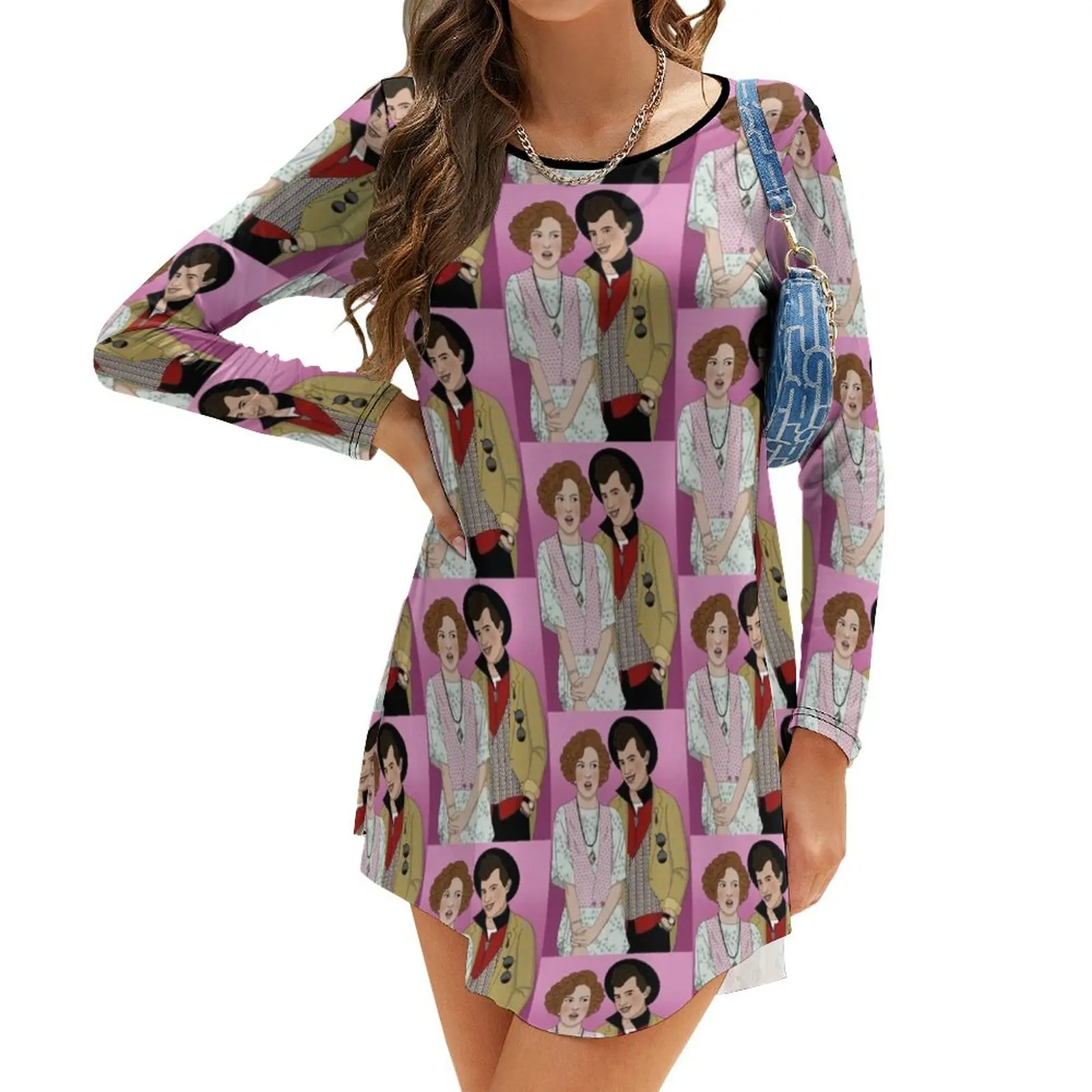 

Pretty in Pink- Andie and Duckie Long-Sleeve Dress Aesthetic clothing Evening gown