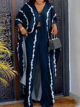 Alternative view of Nkechi 2 Piece Flare Sleeve Top Loose Pants