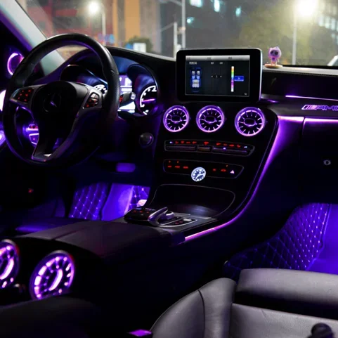 

Auto lighting system atmosphere led car inside ambient is suitable for C/GLC 19-20 year