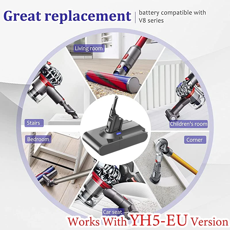 para Dyson v8 Yh5 Bateria Aspirador Absoluto para Dyson v8 Bateria v8 Sv10 Bateria Recarregável v8 Fluffy v8 Animal - Image 4