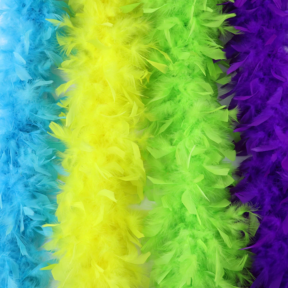 Turchia Marabou Feather Boas 90 grammi viola 2 metri sciarpa abito da sposa scialle piume Decorative fai da te creativo Helloween Craft