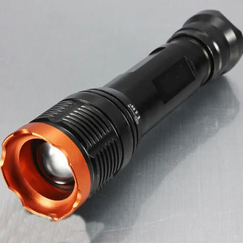 

Banggood KC01 XML-T6 by 18650 battery 1200lum 5 modes rescuing camping caving searching flashlight zoomable torch flash light