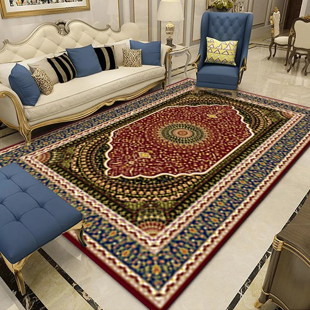 New Retro Ethnic Rugs Living Room Bedroom Vintage Floor Mat Doormat Large  Carpet