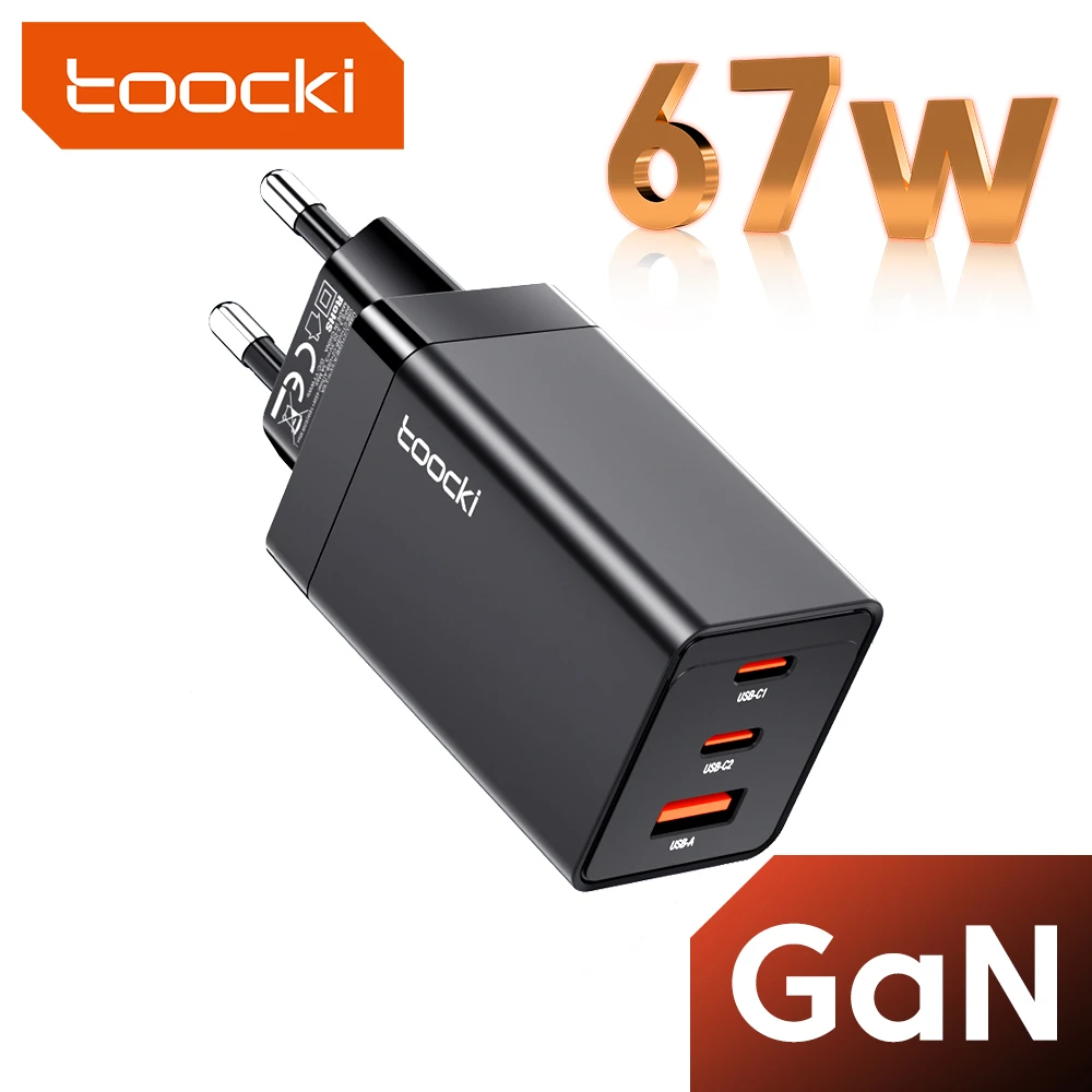 Toocki 67w Gan Usb C Charger Quick Charge 65w 4.0 3.0 Qc4.0 Pd 3.0 Pd ...