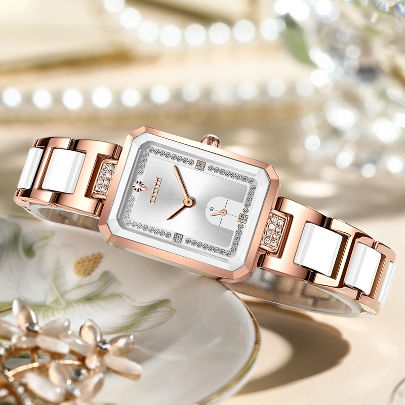 DOM Fashion watch women's Rectangular women's bracelet watch simple casual elegance women's quartz women's wrist clock G-8601G