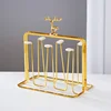 GIANXI Cup Storage Rack Nordic Reindeer Decorative Iron Cups Holders Household Water Cup Storage Drain Cup Holder 4