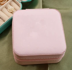 Customized Travel Jewelry Box with Personalized Name Engraving - 1pc (Pink)