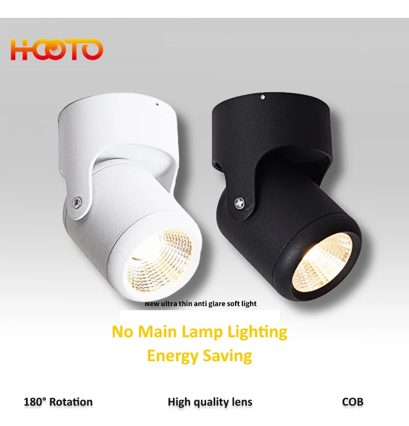 

HOOTO 3W/7W 220V Spotlight Led Surface Mounted Nordic Style 360 Rotating Ceiling Ceiling Installation Family Ceiling Lights