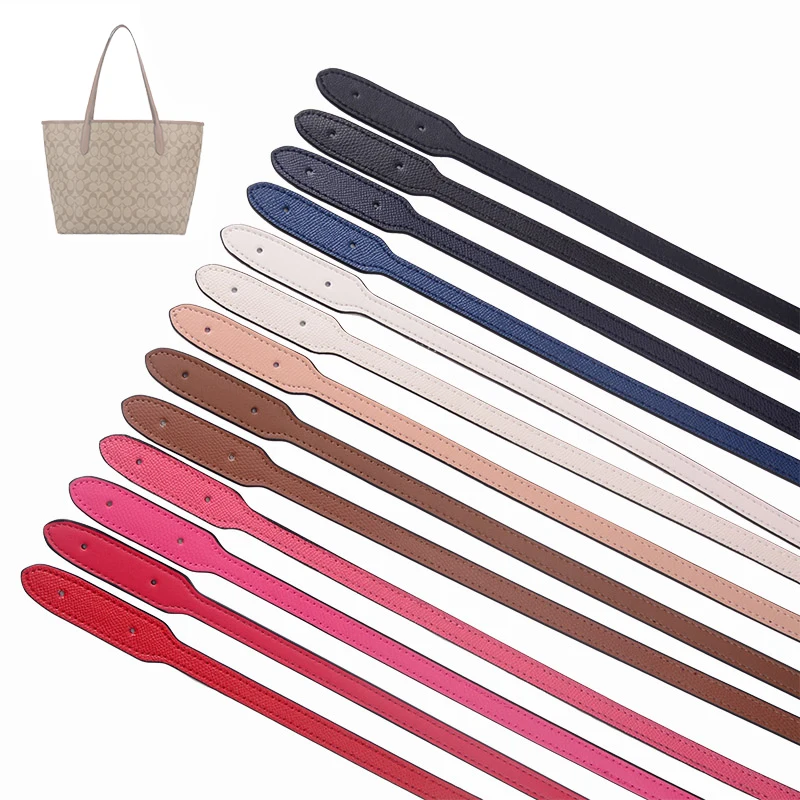 

73CM 1 pair Replacement Real Leather Handles Match To Coach Tote With Rivets