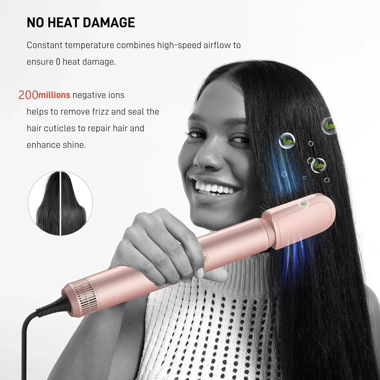 High-speed Hot Air Comb Folding Five-in-one Multi-function High-speed Noise Reduction Hair Dryer Curling Iron cepillo alisador 4