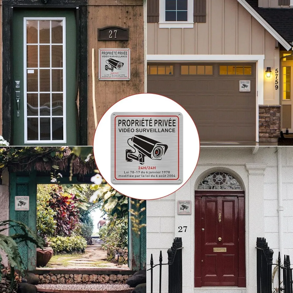 Video Surveillance Sign, Security Camera Signs, Reflective and Waterproof Material 24 Hour Surveillance Sign for Home/Business - 5