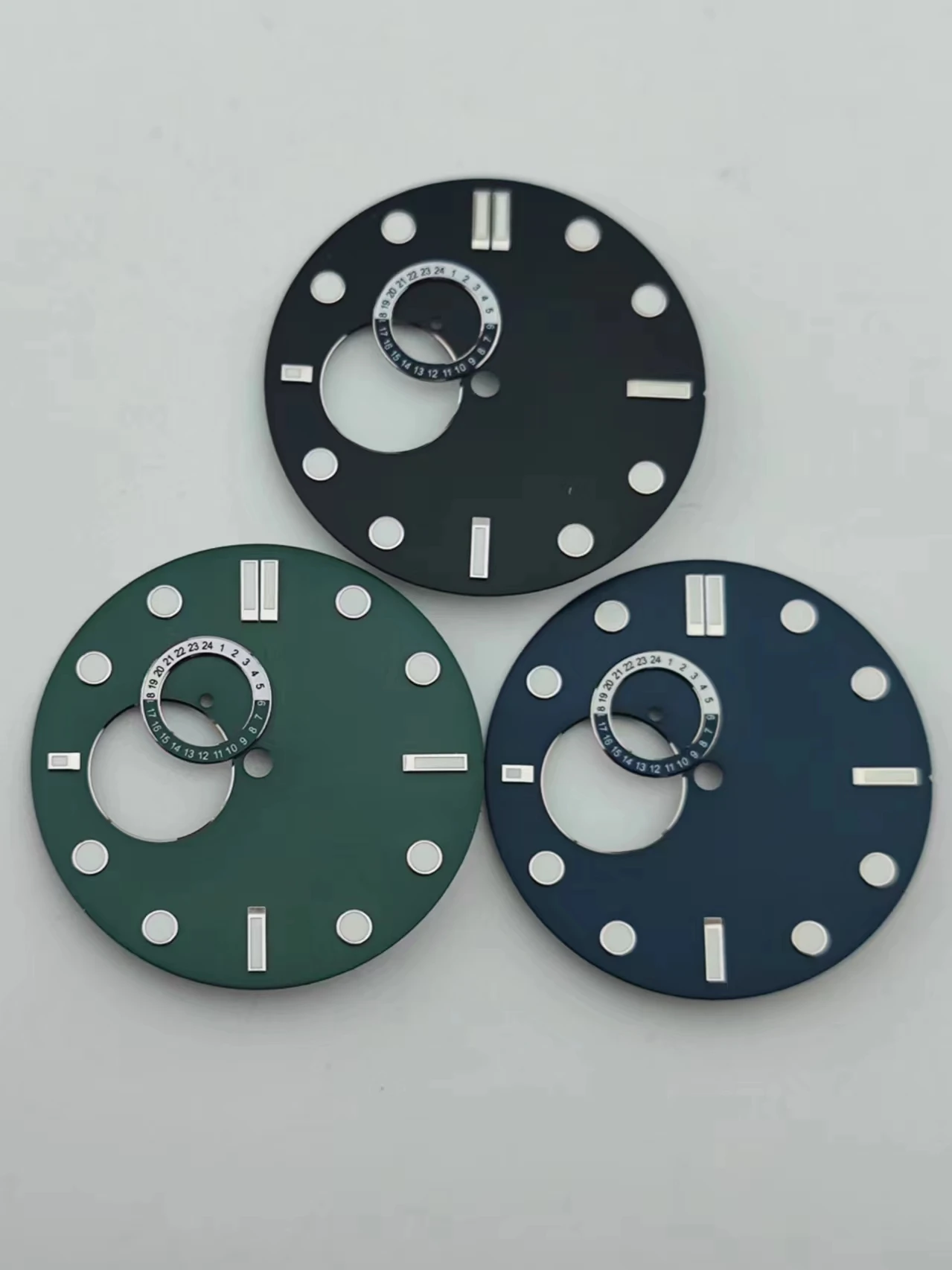 BOTIONI 32mm black blue green white sterile watch dial luminous fit NH39 Movement Watch Accessories Support Customization watch dial accessories watch face accessories clock movement parts