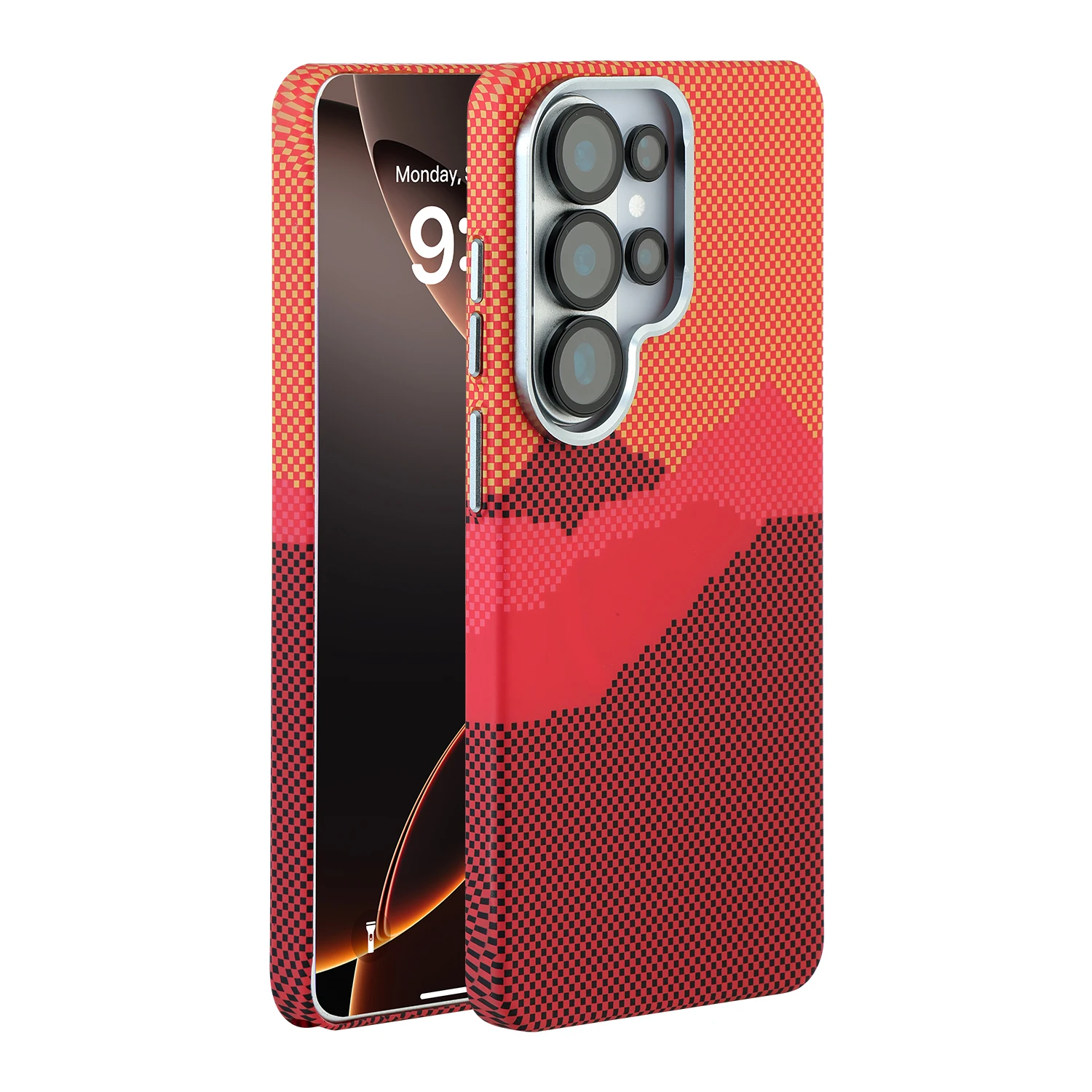 Luxurious Carbon Fiber Magnetic Armor Case with Wireless Charging Compatibility & Shockproof Protection