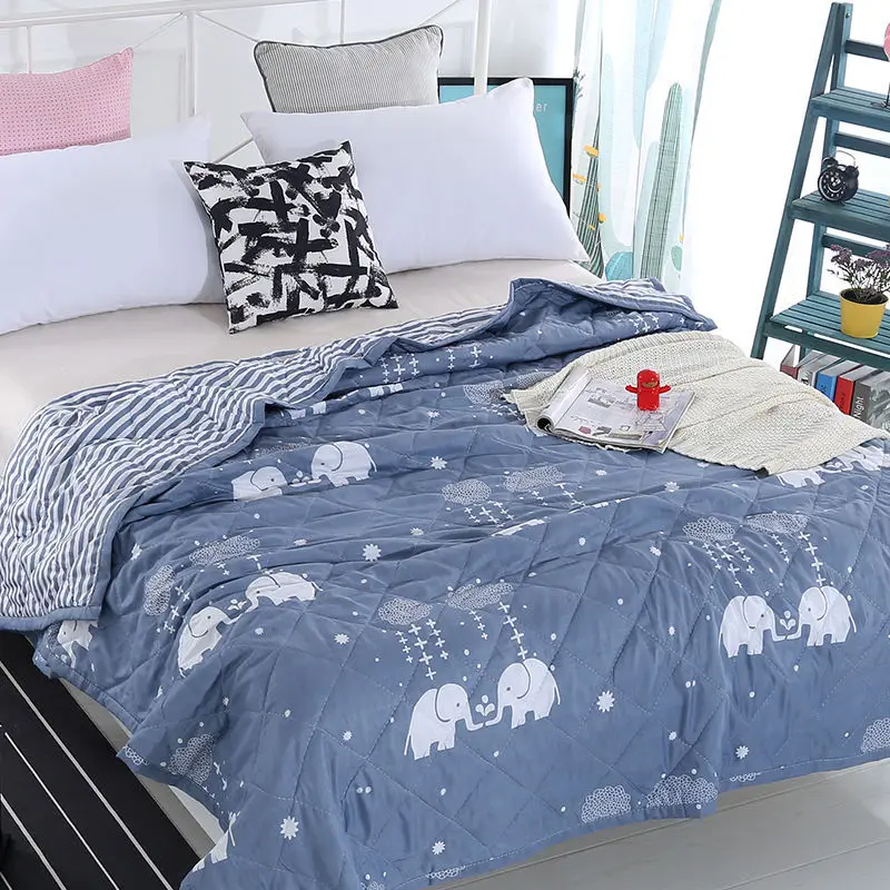 2022 Summer Cotton Quilts Thin Air-conditioning Comforter Soft Breathable Office Nap Blanket Quilted Bed Covers and Bedspreads 5