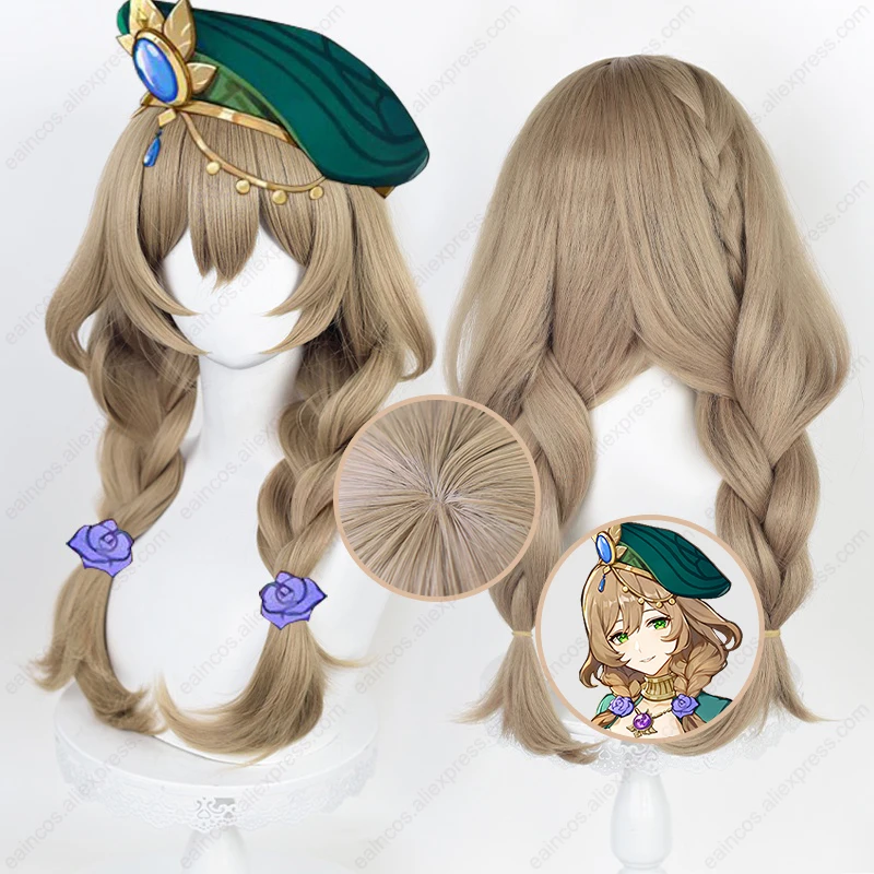 

Парик для косплея из новой кожи Лизы длиной 60 см, льняные плетеные парики, термостойкие синтетические волосы