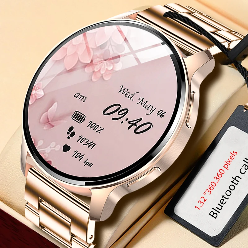 

New Bluetooth Call Smart Watch Waterproof Heart Rate Blood Oxygen Monitor GPS Track Watch Sport Fitness Women Smartwatch Ladies