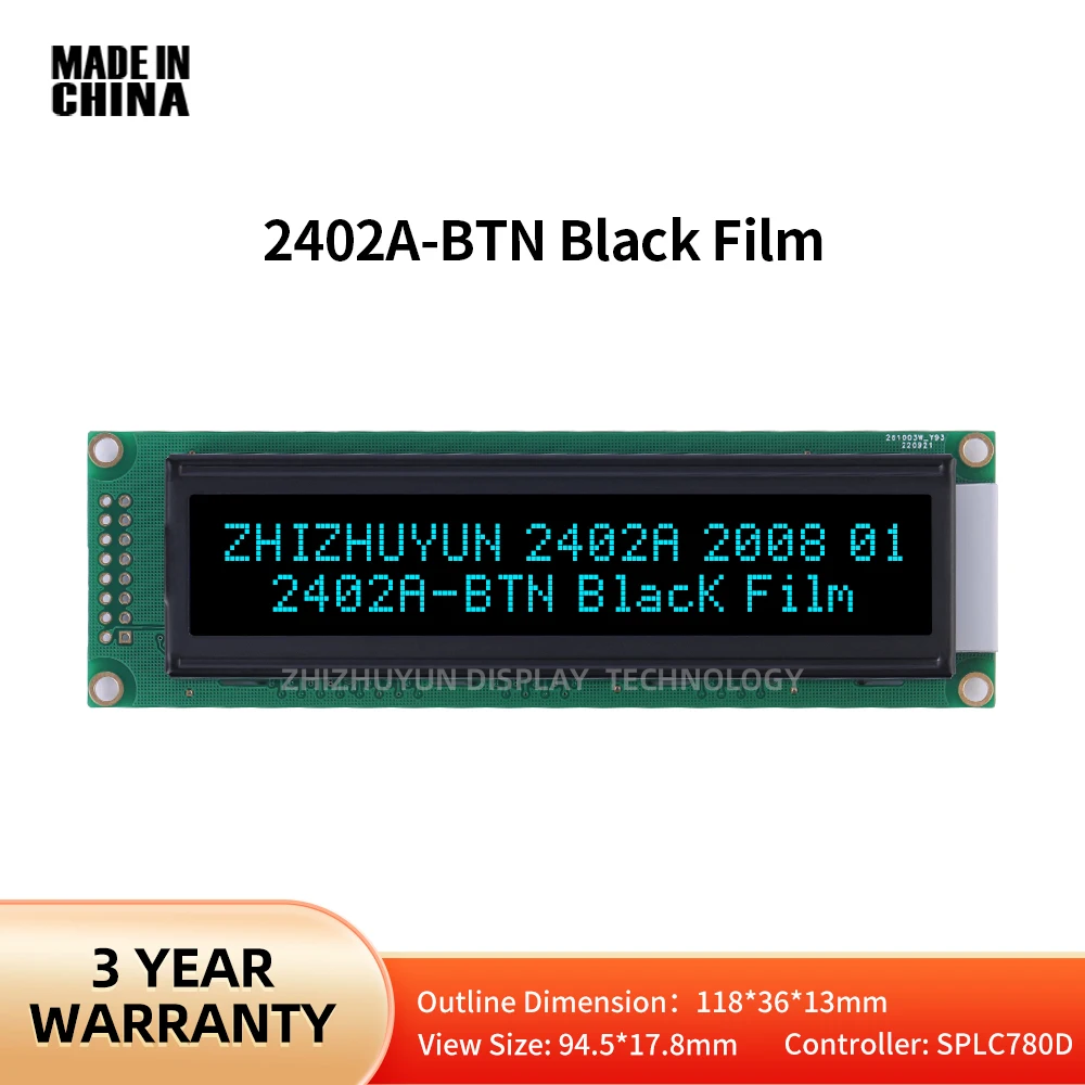 

Spot Module Multilingual 2402A LCD English Display Screen BTN Black Film Ice Blue Characters Lead Free Sinking Gold PCB Board