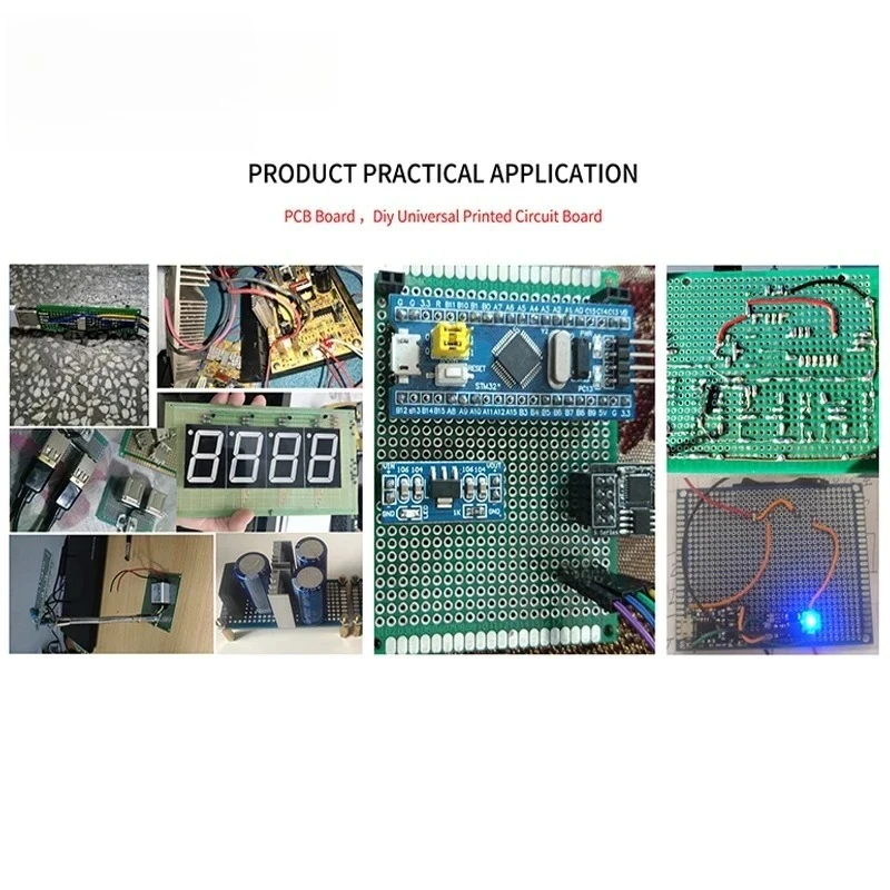 1-5PCS 단일 측면 FR4 PCB 프로토타입 보드 10x10/10x15/10x22/12x18mm 전자 제품용 범용 DIY 구리 클래드 회로 기판