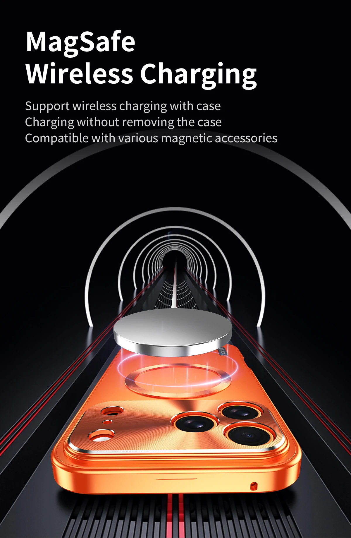 All Aluminum Frame Magnetic Suction PC Frosted Backplate Phone Case, For IPhone 17 Promax 17 Pro Shock-Absorbing Ultra-Thin Case