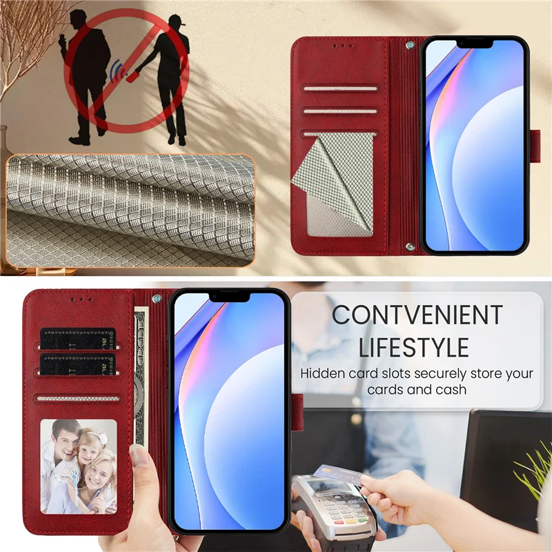 Luxury Flip Leather Wallet Case - Magnetic Book Style Phone Cover & Card Holder
