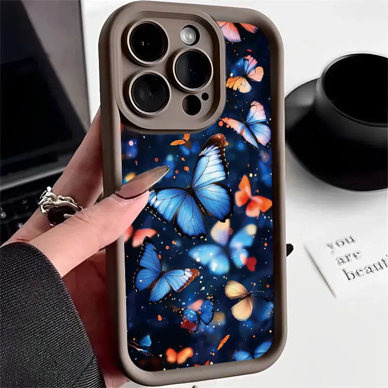 Vintage Floral Shockproof Silicone Phone Case - Soft Protective Cover