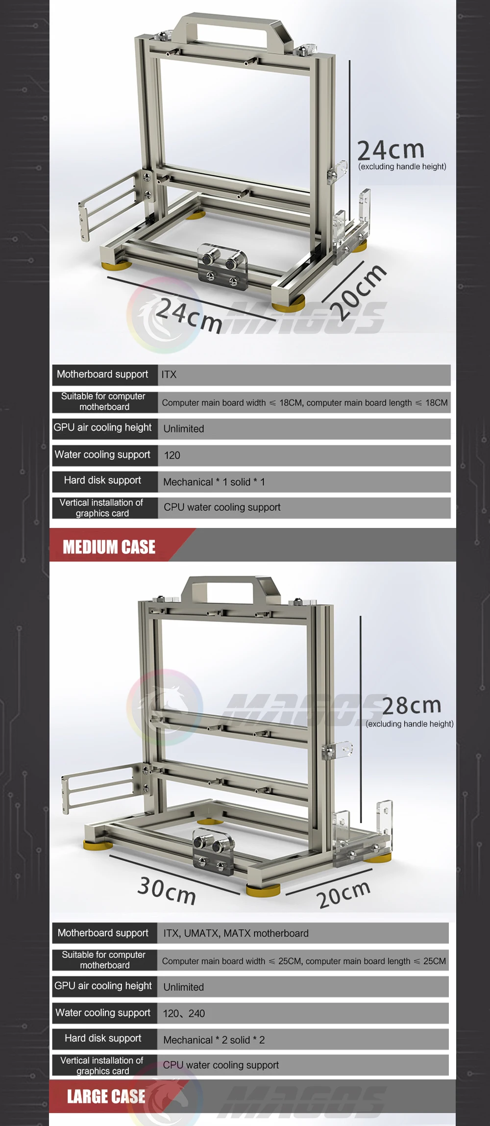 Desktop Gaming Computador Chassis Rack