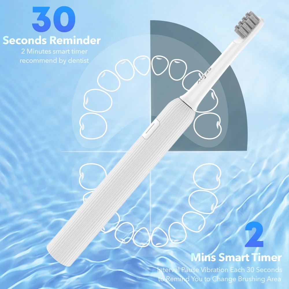 Description Picture 4 of itemSEJOY Sonic Electric Toothbrush Oral Cleaning Personal Care Appliances IPX7 5 Modes Smart Rechargeable Automatic Toothbrush
