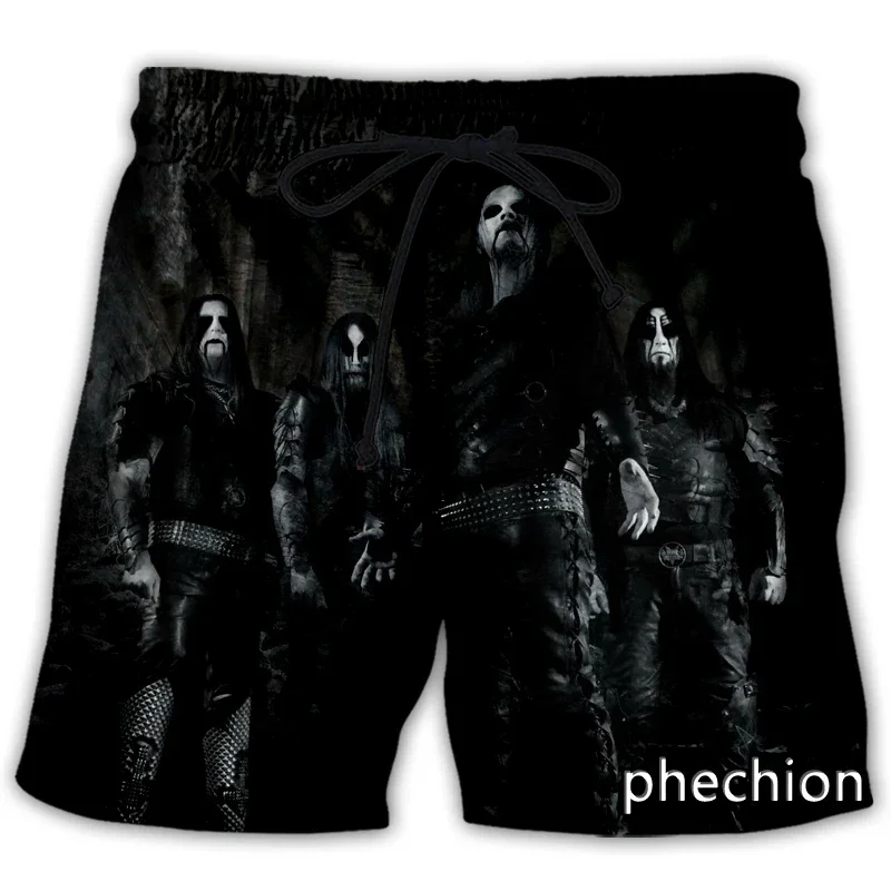 Phechion New Fashion Men Women Dark Funeral With 3D Printed Casual Shorts Novel Street Wear Men'S Loose Sports Surfboard Shorts 6