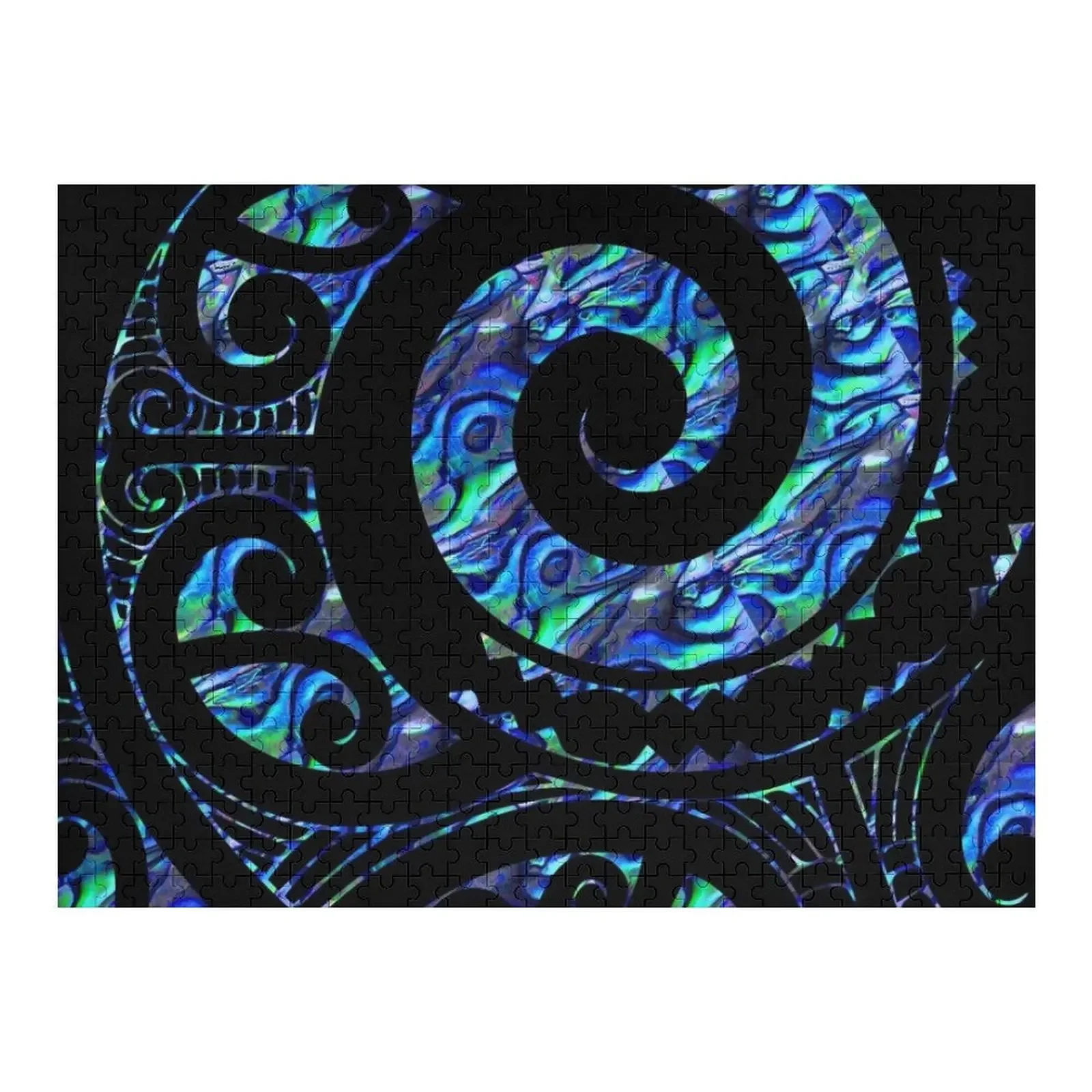 

New Zealand Maori Paua Tattoo Koru Design Jigsaw Puzzle Christmas Toys Christmas Gifts Wooden Adults Puzzle