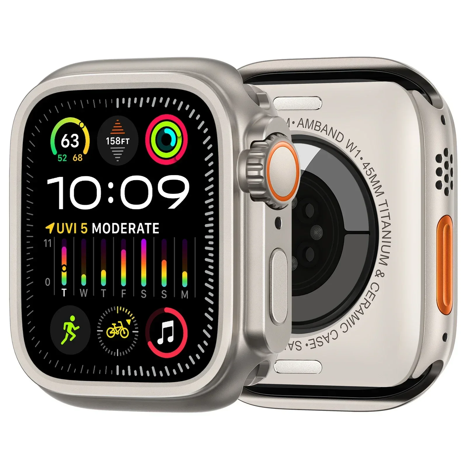 Zinc Alloy Protective Shell for Apple Watch - Premium Design Cover