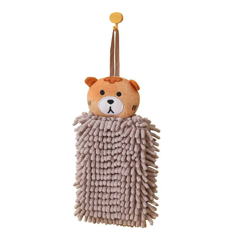 

Cute Cartoon Animal Bilus Chenille Towel with Hand-Wiping Ball - The Perfect Accessory for Your HomeIntroducing our adorable Ca