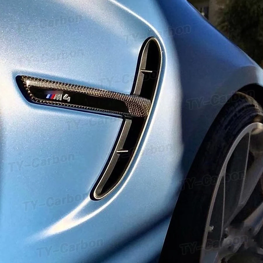 カーボンファイバーサイドフェンダートリム,BMW m3,f80,4ドア,m4