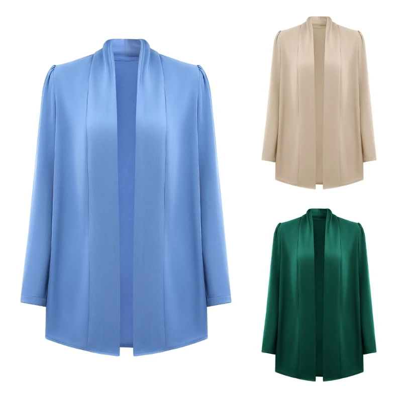 

Солнцезащитные кардиганы Женская мягкая накидка Элегантная шаль с длинными рукавами Верхняя одежда P8DB