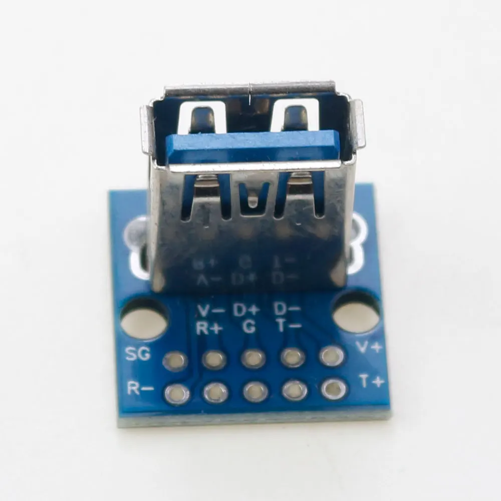 

1pcs USB 3.0 9Pin PCB Flex Test Board Data Charging Cable Jack Test Board 90 Degree DIP USB 3.0 Male connector 9P