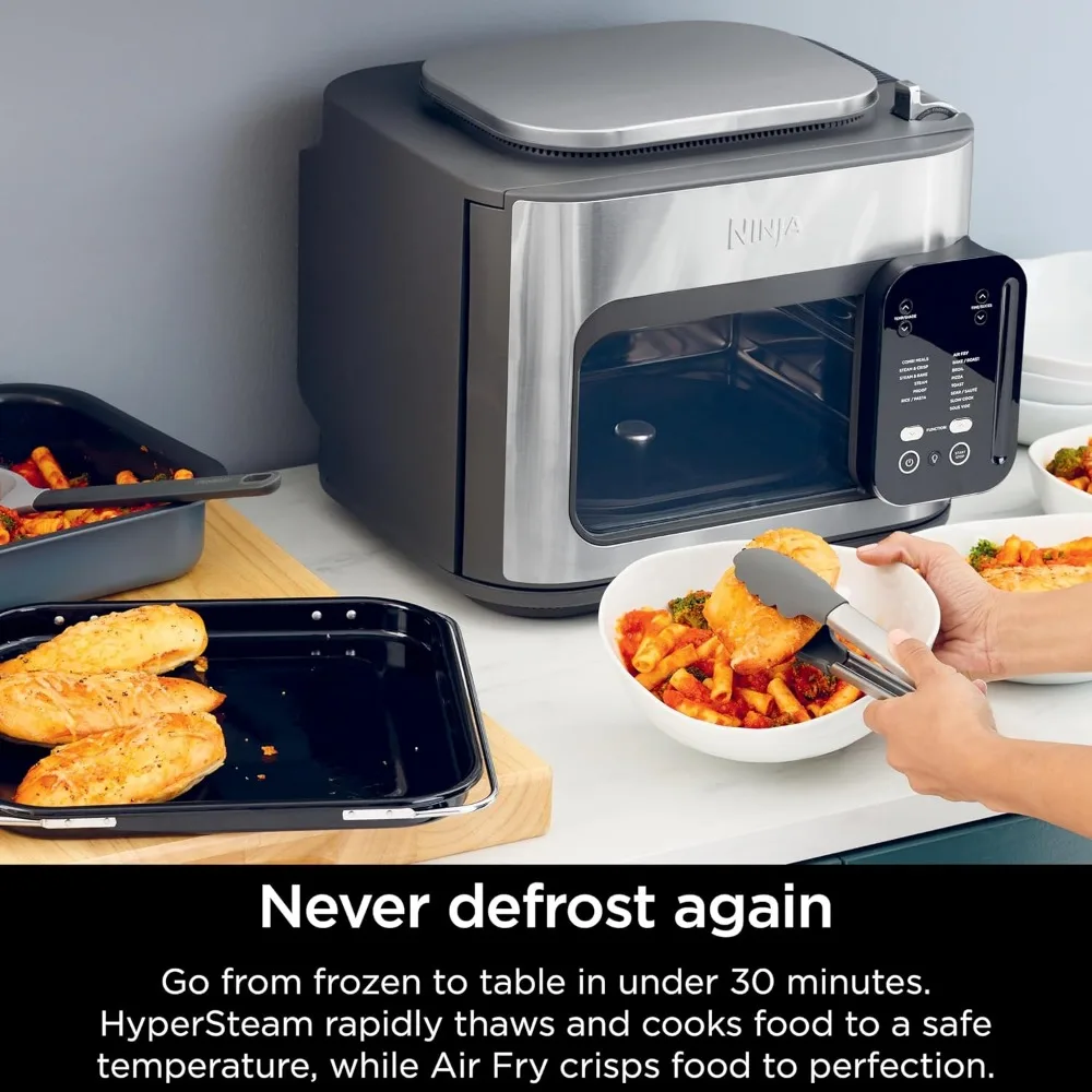All-in-One Multicooker, Oven, & Air Fryer, Complete Meals in 15 Mins, 14-in-1 Functions, Combi Cooker + Air Fry, Bake, Roast