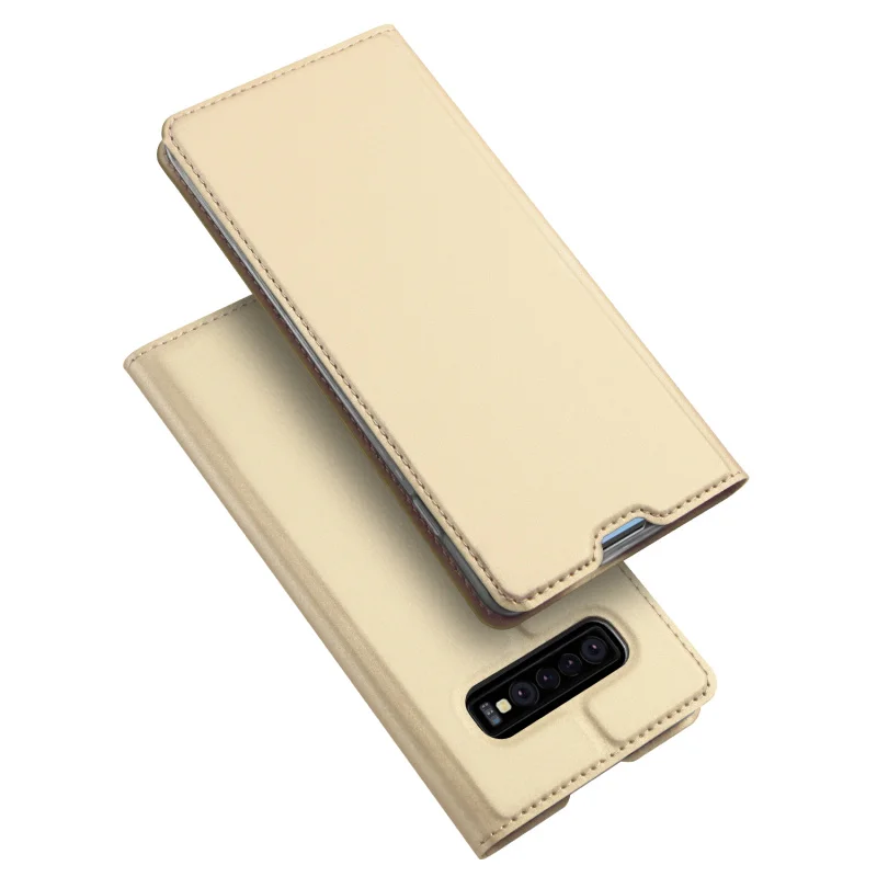 Оригинальный кожаный чехол Dux Ducis для Samsung Galaxy S10 Plus, роскошный тонкий Чехол-книжка для Samsung Galaxy S10 Plus, чехол-бумажник (art.: 3920be5cd5151) - 3920be5cd5151