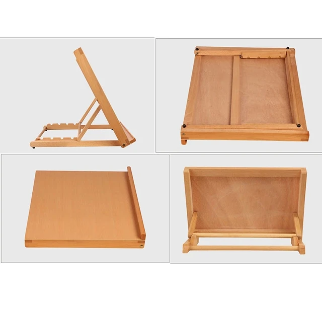 Large Adjustable Wood Table Easel, Portable Wooden Desktop Case Store ,  Markers, Sketch Pad Drawing Painting - AliExpress