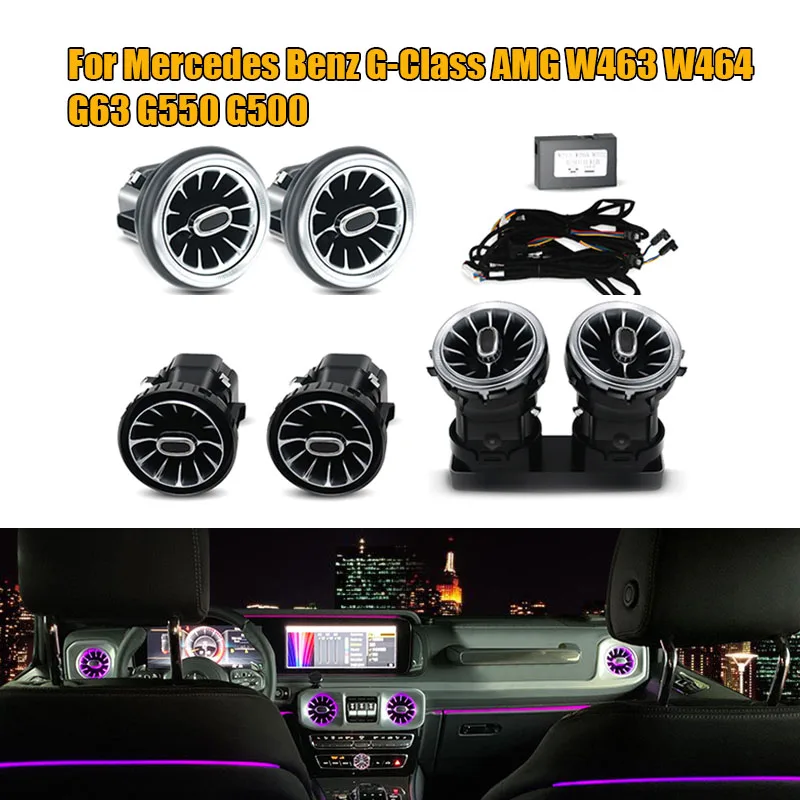 

Car LED Dashboard AC Air Condition Vent Outlet Turbo For Mercedes Benz G-Class AMG W463 W464 G63 G550 G500 8 / 64Color
