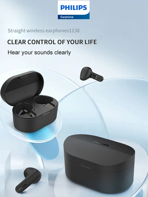 Philips TAT1138 Earphone Wireless Bluetooth 5.3 Headphone HiFi Stereo Sport Earbuds HD Mic Call Headset Fast Charging Long Life 2