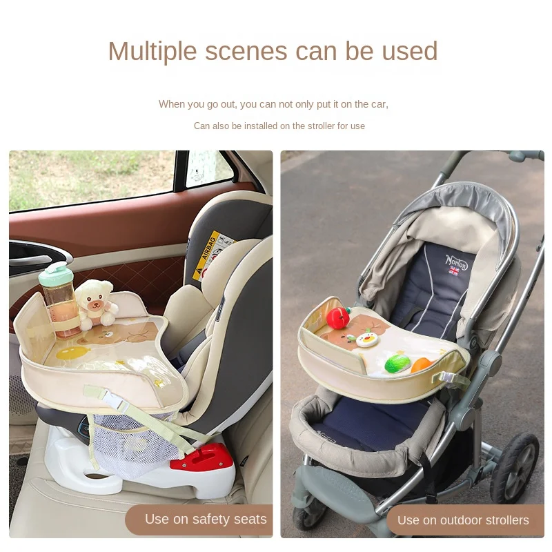 Auto Tablett Tisch für Kinder Kinder Baby Sicherheit Sitz Zaun Mini Cartoon Oxford Tuch Wasserdicht SUV MPV Auto Zubehör Universal – Detail 5