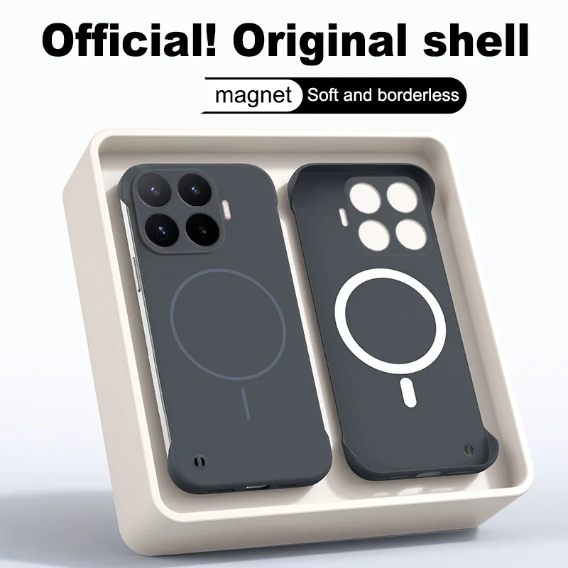 Frameless Magnetic Hard Matte Case - Slim, Wireless Charging, Anti-Fingerprint Cover