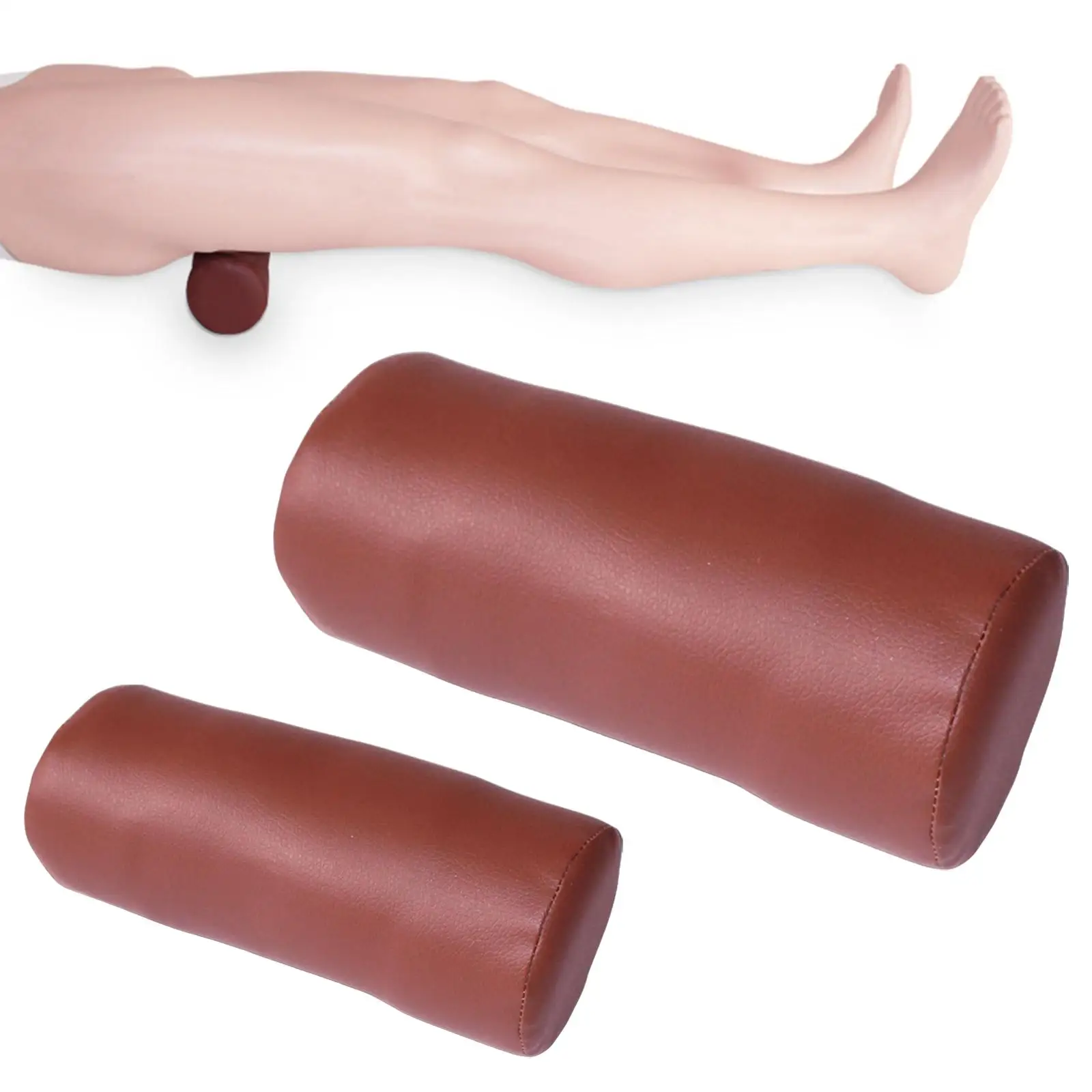 Cylinder Pillow Provides Support Adjustable Inserts Cushion Pad for Neck Knee